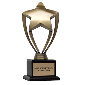 Troféu do Prêmio Best Sound Track LABRFF