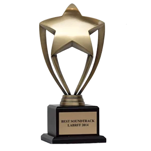 Troféu do Prêmio Best Sound Track LABRFF