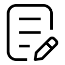 Ícone de uma ficha de inscrição