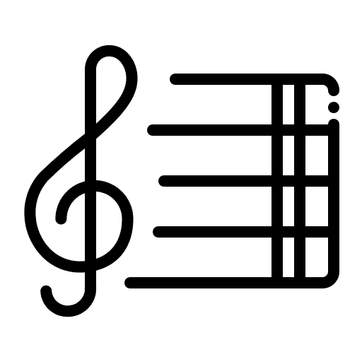 Ícone de pauta musical