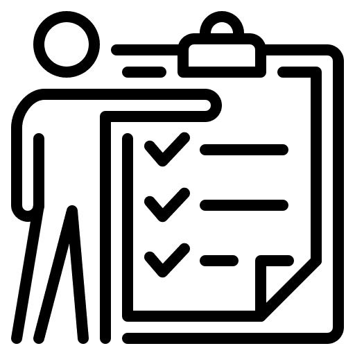 Ícone de uma pessoa e pauta de uma anotações